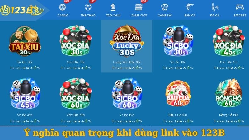 Ý nghĩa quan trọng khi dùng link vào 123B