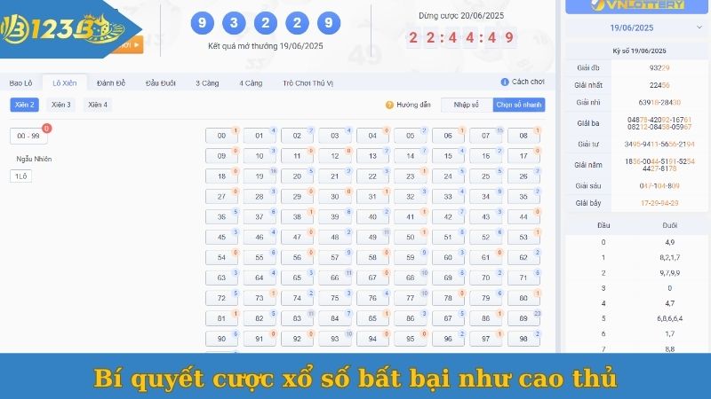 Bí quyết cược xổ số bất bại như cao thủ