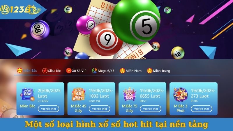 Một số loại hình xổ số hot hit tại nền tảng