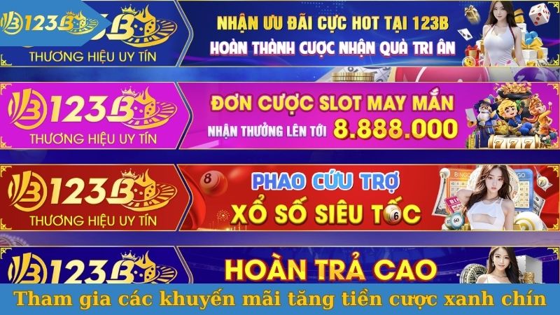 Tham gia các khuyến mãi tăng tiền cược xanh chín