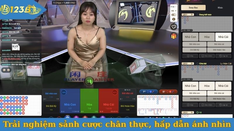 Trải nghiệm sảnh cược chân thực, hấp dẫn ánh nhìn